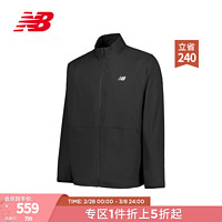 NEW BALANCE 运动外套男款24经典立领跑步拉链梭织夹克 BK MJ41062 M