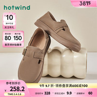 热风 hotwind2024年春季新款女士时尚圆头舒适休闲鞋温柔气质百搭勃肯鞋一脚蹬 0
