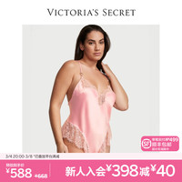 维多利亚的秘密 维密 性感花漾蕾丝拼接连体衣女 3MQ4粉色 11238201 L