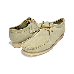 Clarks 其乐 日本直邮CLARKS WALLABEE 枫木 26155515 莫卡辛鞋休闲枫木绉纱鞋