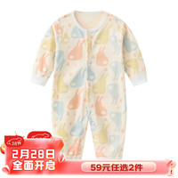 班杰威尔(BANJVALL)婴儿衣服春夏季连体衣纯棉6-9-12个月男女宝宝哈衣居家爬服睡衣 四季多彩兔哈衣 90码(10-15个月) 90码(18-24个月)