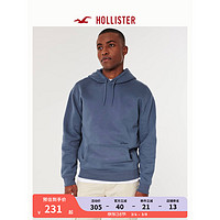 HOLLISTER美式百搭抓绒保暖休闲款Logo帽衫卫衣 男 355644-1 海军蓝色 XL