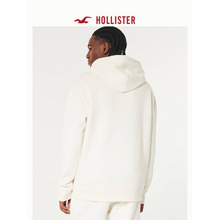 HOLLISTER美式百搭抓绒保暖休闲款Logo帽衫卫衣 男 355644-1 乳白色 XXL