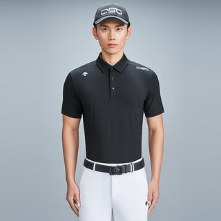 DESCENTEGOLF 迪桑特高尔夫FIELD系列男士短袖POLO衫24春季 BK-BLACK L (175/96A)