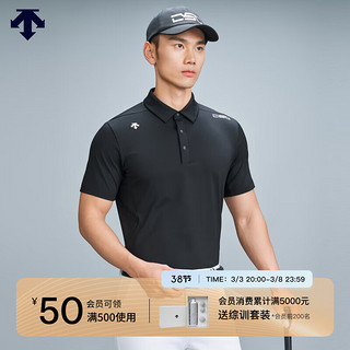 DESCENTEGOLF 迪桑特高尔夫FIELD系列男士短袖POLO衫24春季 BK-BLACK L (175/96A)