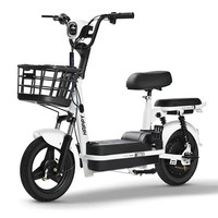 夜驰新国标可上牌电瓶车成人电动自行车48V锂电小型电瓶车男女代步车 白色(新国标可上牌可提取充电） 48V12A普通铅酸电池续航约80里