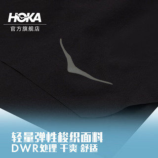 HOKA ONE ONE男款春夏竞速跑步短裤RACE DAY SPLIT SHORT舒适干爽 黑色 M