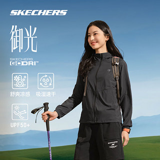 斯凯奇Skechers舒适休闲运动外套P224W037 碳黑/0018(女) L 