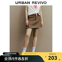UR2024春季新款女装休闲简约纯欲辣妹风短款A型半裙UWL540010