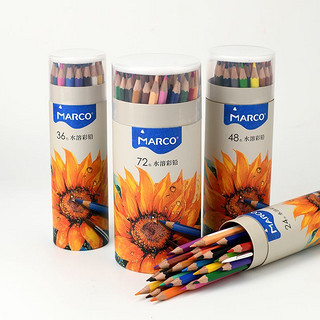 MARCO 马可 彩铅绘画专业水溶性彩美术铅笔油性手绘秘密花园涂色套装