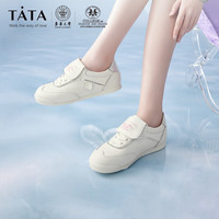 TATA 他她 2024春厚底德训鞋女时尚百搭休闲鞋7TY26AM4 米色 40