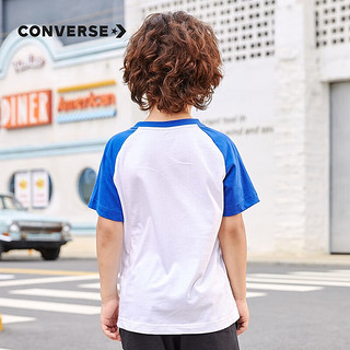 CONVERSE 匡威 儿童装男童t恤夏季大童星标短袖上衣纯棉小女孩外穿打底衫 马扎兰(圆标) 130(7)