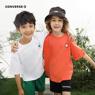 匡威（Converse） 儿童装男童t恤夏季大童星标短袖上衣纯棉小女孩外穿打底衫 22SU新-珊瑚色 160(L)