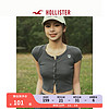 HOLLISTER24春夏新款甜美修身碎花圆领短袖T恤上衣 女 KI339-4016 深灰色 S (165/88A)