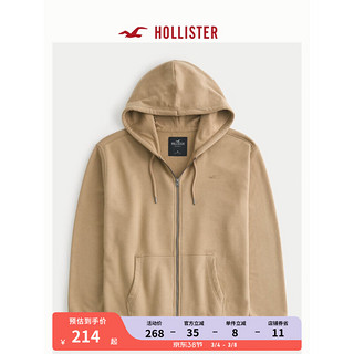 HOLLISTER24春夏毛圈布宽松卫衣帽衫 男女装 357935-1 浅棕色 S (175/92A)