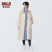 无印良品 無印良品 MUJI 女式 不易沾水 立领大衣 长袖外套女款 春季 BD0YHC4S 象牙色 S(155/80A)