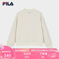 斐乐（FILA） Emerald斐乐女子针织套头衫2024春时尚休闲简约舒适卫衣 茭白-IV 165/84A/M