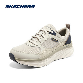 斯凯奇（Skechers）秋冬季男女跑步鞋轻便减震厚底款运动运动鞋 149812 男款-灰褐色/海军蓝色/TPNV 45