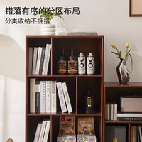 德丽欧 全实木儿童书架现代简约客厅落地书柜储物柜边柜收纳展示架格子柜