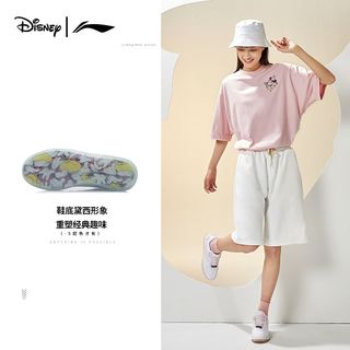 LI-NING 李宁 休闲鞋女鞋迪士尼联名休闲鞋女子经典板鞋小白鞋透气运动鞋