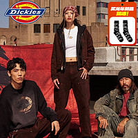 dickies24新年夔龙系列 短袖T恤 图腾印花口袋纯棉 男女同款 DK012627 云白色 M