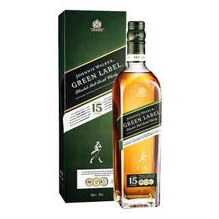 尊尼获加（JOHNNIE WALKER）尊尼获加 JOHNNIE WALKER 经典威士忌洋酒烈酒 帝亚吉欧 尊尼获加绿牌绿方15年750mL1瓶