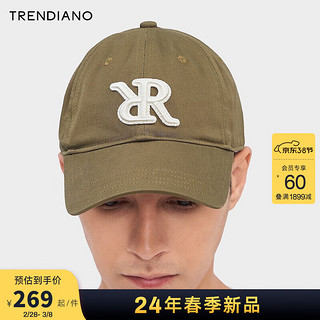 TRENDIANO立体字母鸭舌帽2024年春季新款潮流棒球帽休闲帽子男生 棕色 均码