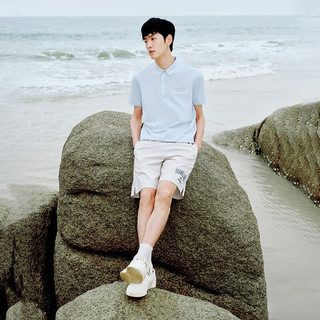 杰克·琼斯（JACK&JONES）男装polo衫男零压吸湿速干舒适清爽翻领短袖男士夏季品牌衣服 浅蓝灰C42 常规 浅蓝灰C42 165/88A/XS