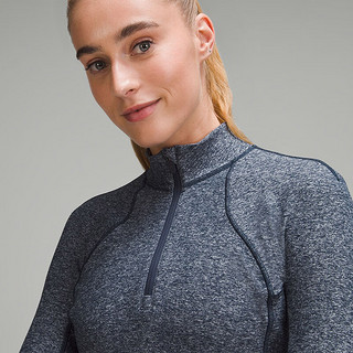 lululemon丨It's Rulu™ 女士跑步半拉链衫 LW3GOZS 深蓝色 14