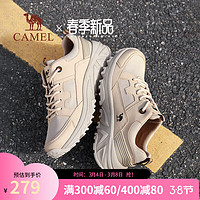 骆驼（CAMEL）2024春季轻盈软弹舒适运动鞋简约网面耐磨户外鞋 G14S342140 沙色 39