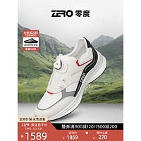 零度尚品零度Zero男鞋2024年春夏轻便透气舒适旋钮拼接休闲鞋运动鞋子 白色 39