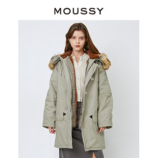 MOUSSY 春季N3B可拆卸连帽派克服外套女028FAW30-5220 550驼色 00002