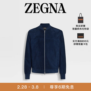 杰尼亚（Zegna）春季麂皮飞行员夹克外套UDPVMA7-D169-B07