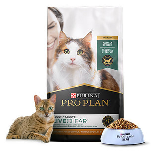 冠能LiveClear益生菌鸡肉猫粮全价猫粮防猫毛过敏3.18kg