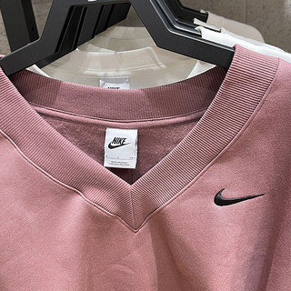 耐克（NIKE）卫衣女装2024春秋款加绒保暖运动服休闲外套时尚V领短款套头衫 FN3652-208 M