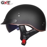 GXT 摩托车头盔男夏季哈雷半盔复古瓢盔女电动车碳纤维机车安全帽