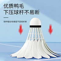 LI-NING 李宁 Lining/李宁羽毛球12只装防风耐打比赛训练专用球鸭毛球耐打王