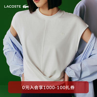 法国拉科斯特 LACOSTE女装24休闲宽松纯色无袖个性设计T恤|TF3847 70V/米白色 42/175