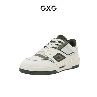 GXG男鞋板鞋百搭小白鞋滑板鞋运动板鞋男款休闲鞋男潮 白色/绿色 43