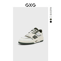 GXG男鞋板鞋百搭小白鞋滑板鞋运动板鞋男款休闲鞋男潮 白色/绿色 43