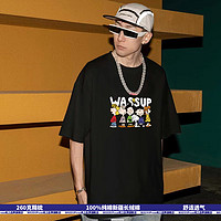 WASSUP UOSNE 官方原创设计情侣款 史酷比-黑色 XL