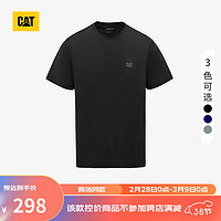 CAT卡特24春夏男经典简约标准logo印花T恤 黑色 3XL