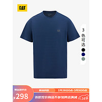 CAT卡特24春夏男经典简约标准logo印花T恤 藏青 L