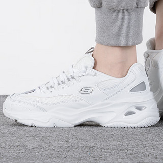 斯凯奇（Skechers）女鞋 运动鞋低帮舒适时尚绑带休闲鞋潮流熊猫鞋 149492-WGY 36