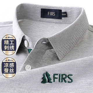 FIRS 杉杉 2024夏季柔软丝滑长袖Polo衫男半袖翻领T恤