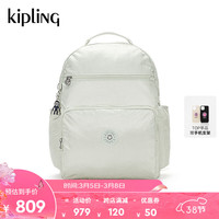 凯普林 kipling男女款2024春季大容量书包旅行包双肩背包|SO BABY SO BABY-金属银