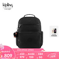 凯普林 kipling男女款2024春季大容量书包旅行包双肩背包|SO BABY SO BABY-黑色