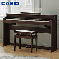 卡西欧（CASIO）电钢琴APS450棕色智能88键重锤专业立式数码钢琴套机 APS450棕色立式演奏款