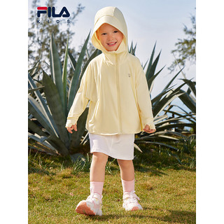 FILA【抗紫外线UPF50+】斐乐童装2024夏小童防晒服男女童外套 浅黛黄-YE 150cm