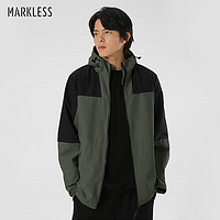 Markless 夹克男春季24年冲锋衣户外耐磨防泼水外套 灰绿色 M